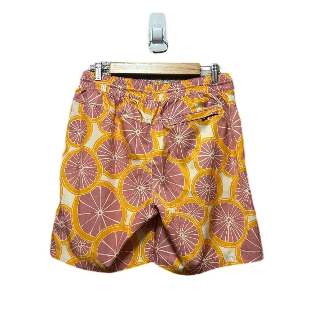 Sovereign Code Swim Trunks Mens Medium Pink Orange Grapefruit Citrus Excellent